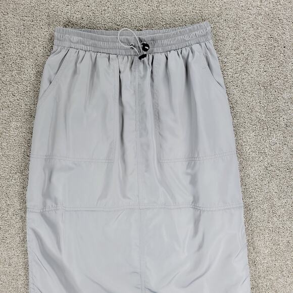 Wild Fable Midi Skirt Womens XS Gray Ruched‎ Corded Outdoorsy Gorpcore Utility - Picture 5 of 13